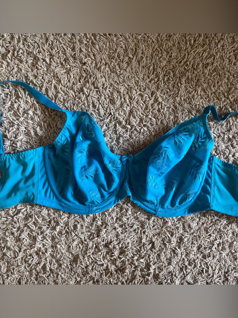 Panache Tango Teal Embroidered Underwire Balcony Bra